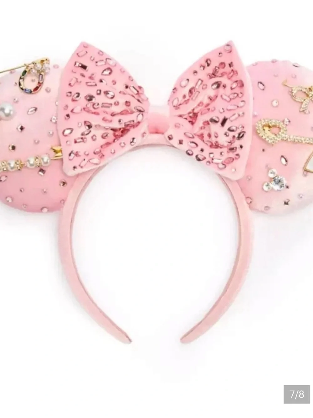 Limited edition Disney Pink Minnie Mouse Charm Ear Headband with special box